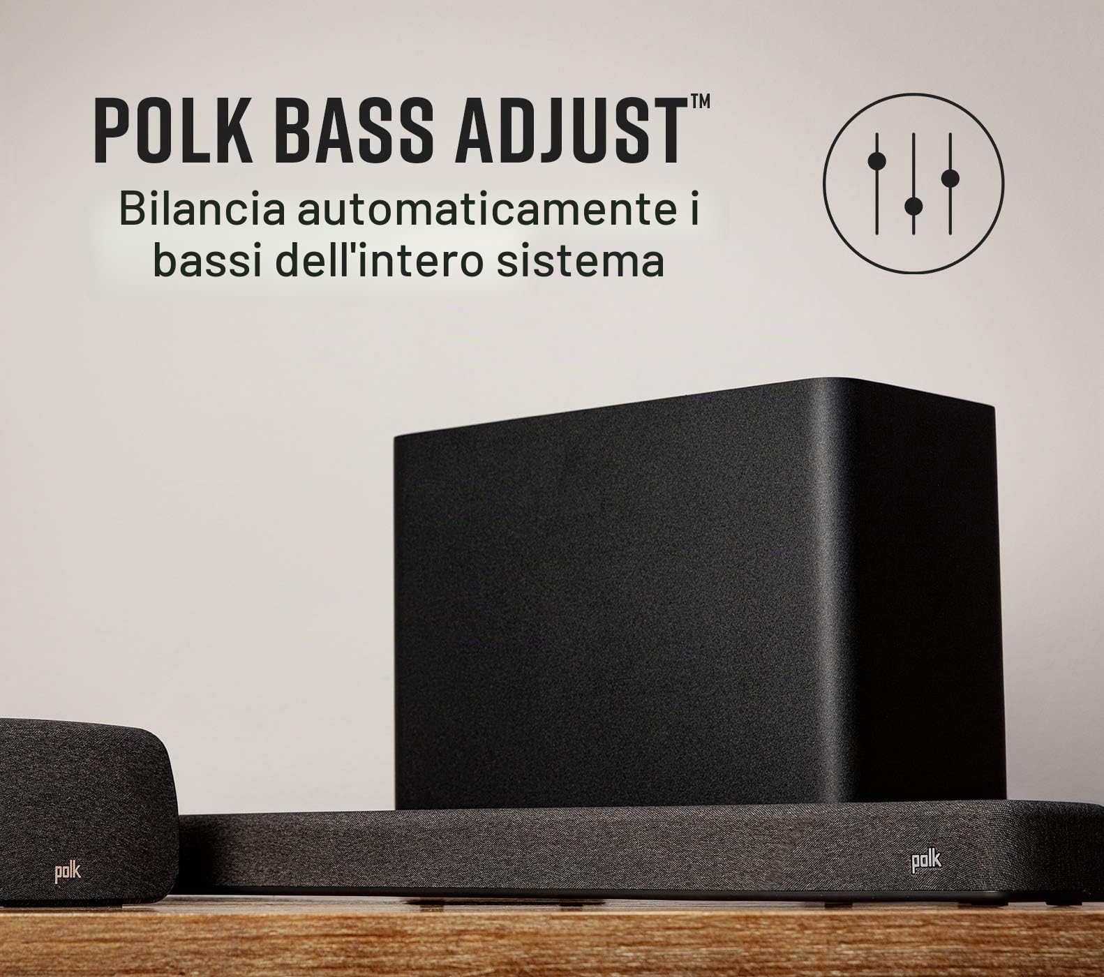 Polk Audio React Sub - Subwoofer wireless per Polk React Soundbar
