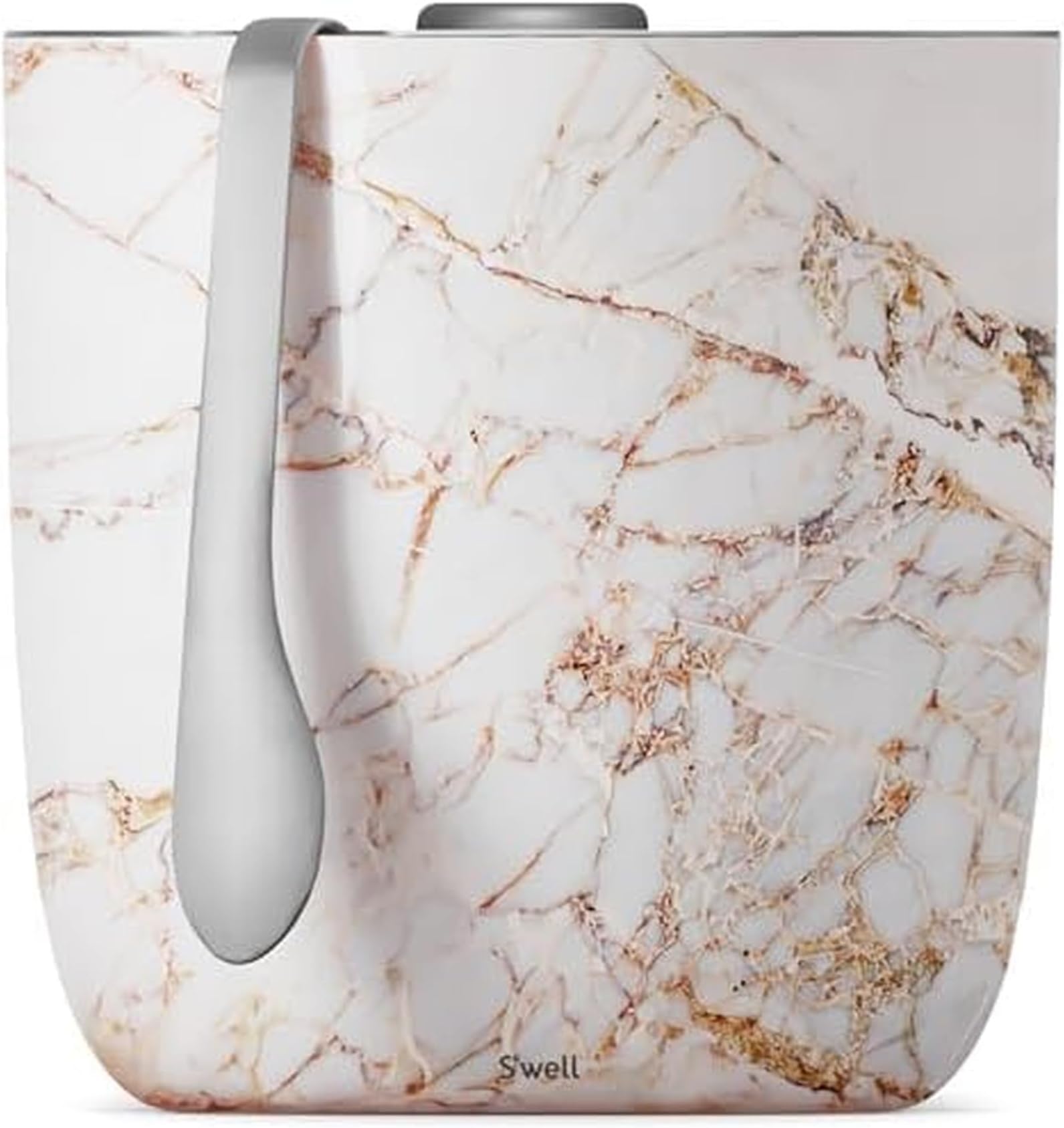 S'well 67oz Stainless Steel Ice Bucket with Tongs - Triple-Layered Vacuum-Insulated, BPA-Free Barware