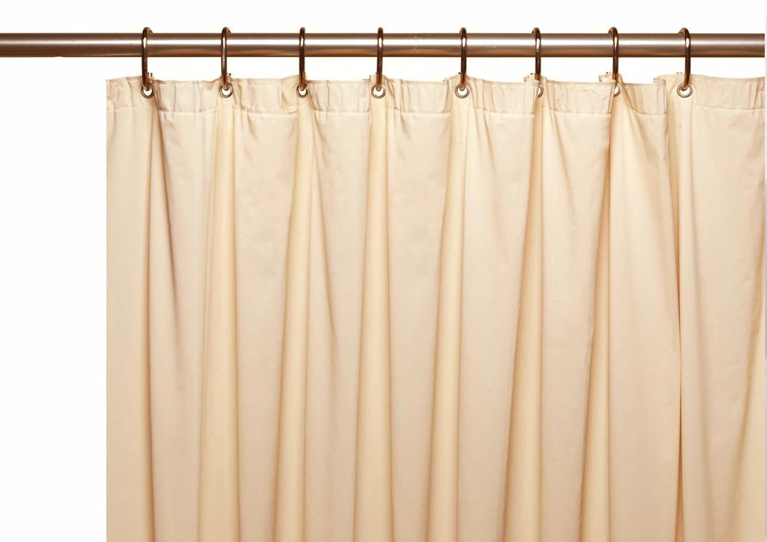 2-Pack Heavy Duty 100% Water Repellent, 10 Mil, Durable Shower Curtain Liner with Reinforced Header, Rustproof Grommets, & Weighted Magnetic Hem Sand
