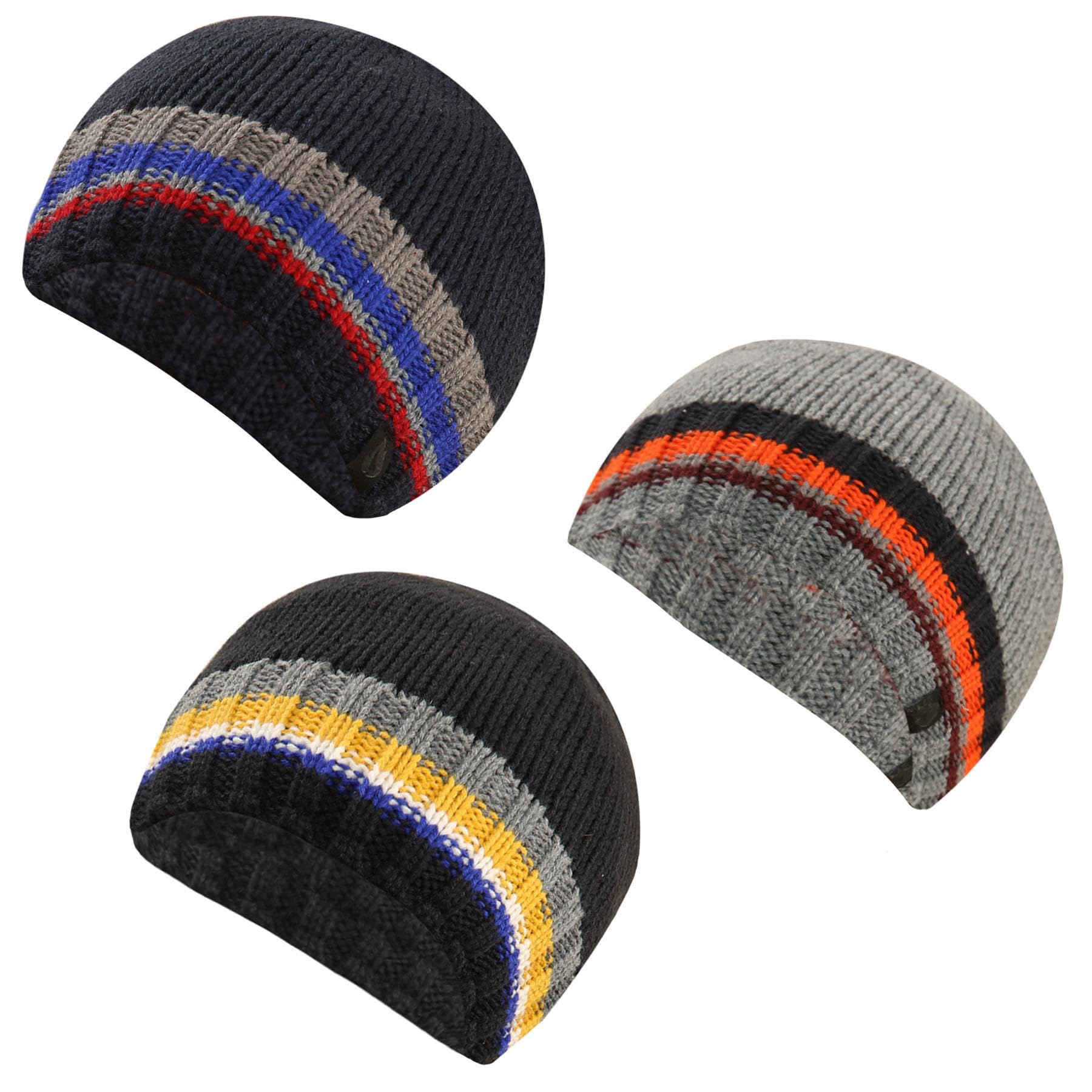Chapeau stripe beanie pour stopper le vent d'hiver avec style grâce à sa maille extensible - 7
