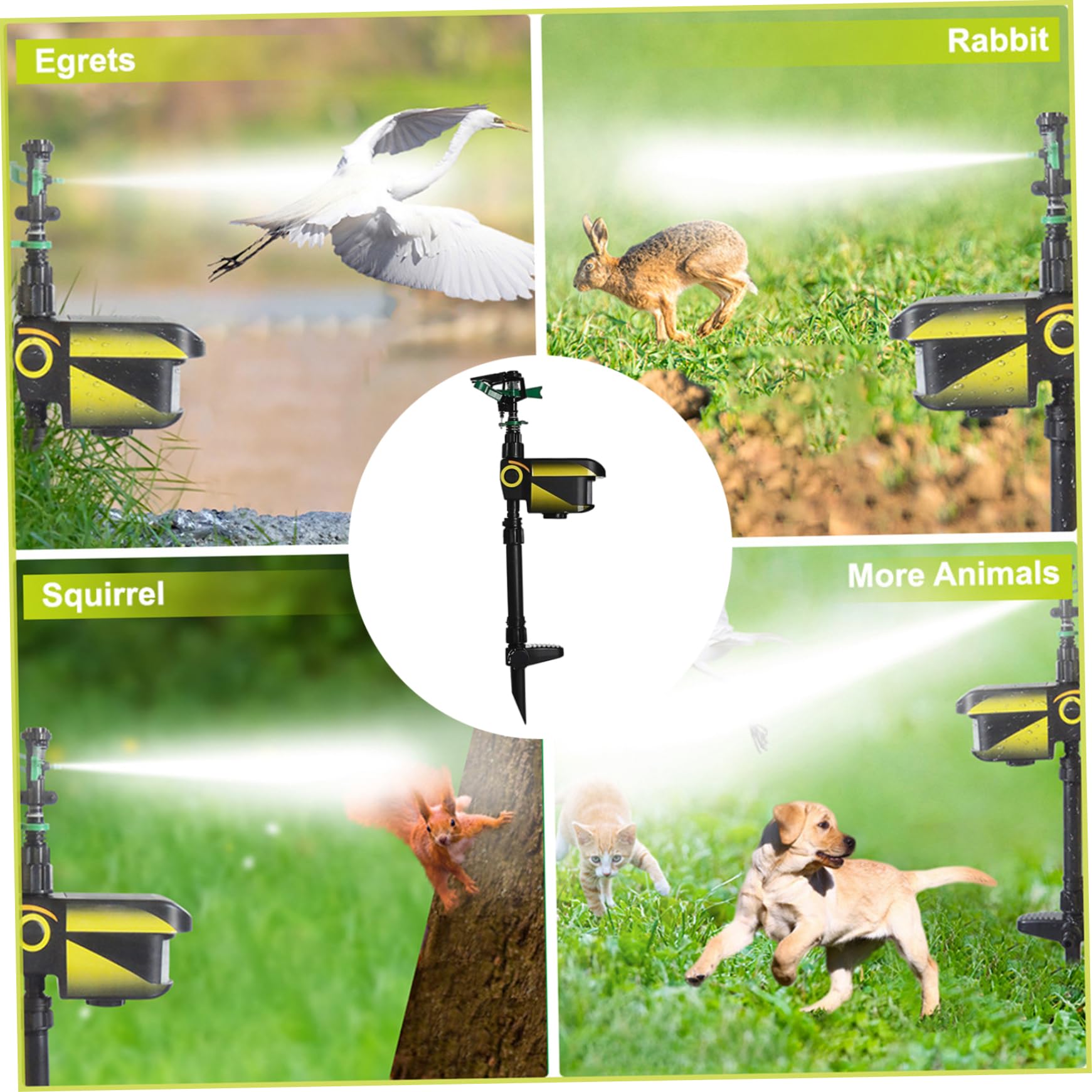 Aspersor con Sensor de Movimiento Activado de 120 Grados con Conector para jardín y césped