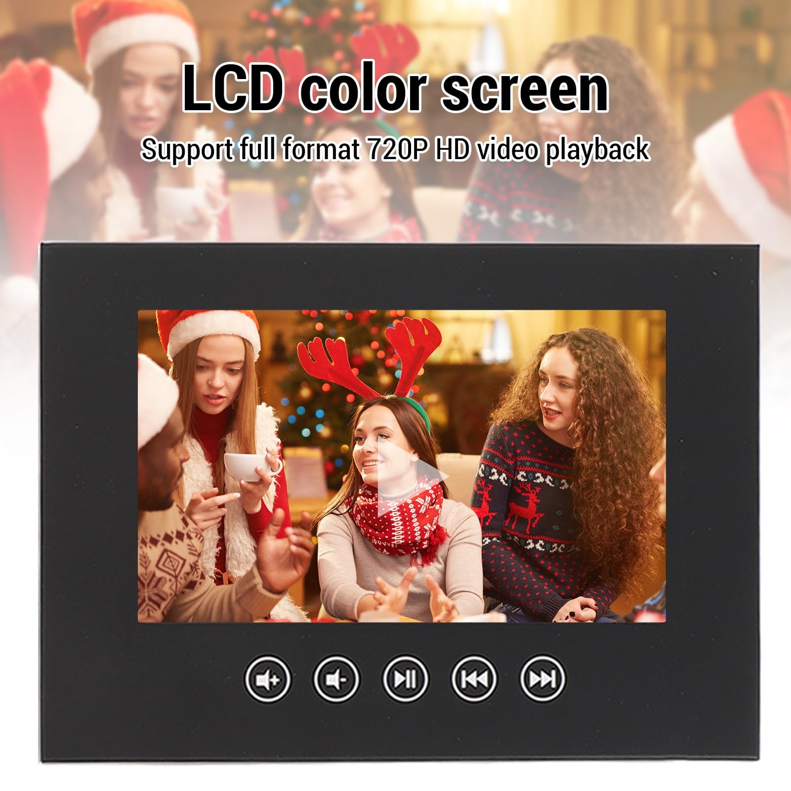 Biglietto d'auguri Video Elettronico con Schermo LCD a Colori da 7 Pollici – Brochure Video HD Personalizzabile per Promozione Aziendale, Regali di Compleanno per Anniversario di