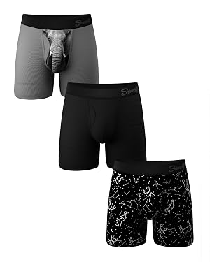 Shinesty Boxer Briefs for Men Pack of 3 - Hammock Support Pouch Underwear for Men with Fly