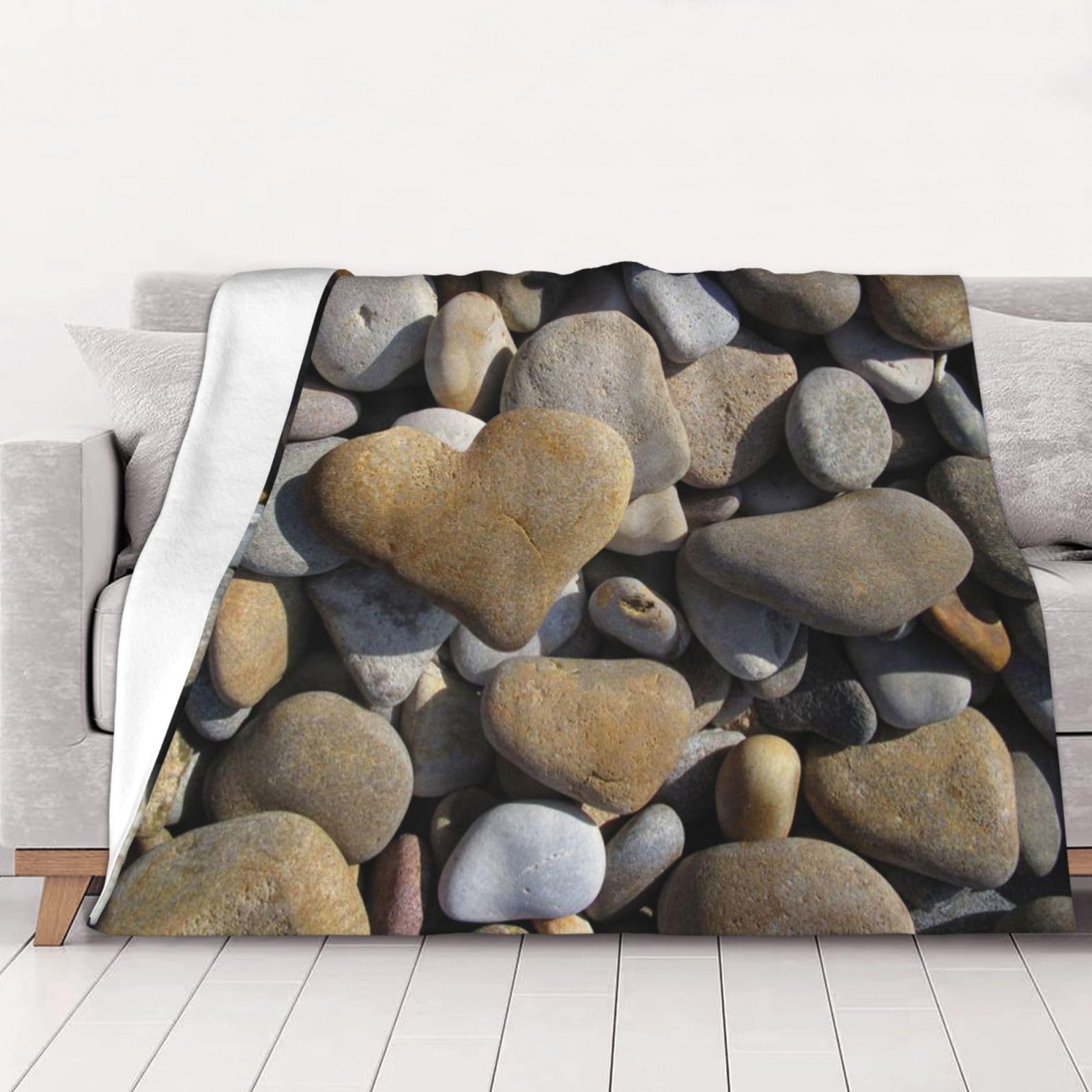 Couverture en flanelle cœur idée cadeau cocooning homme et femme