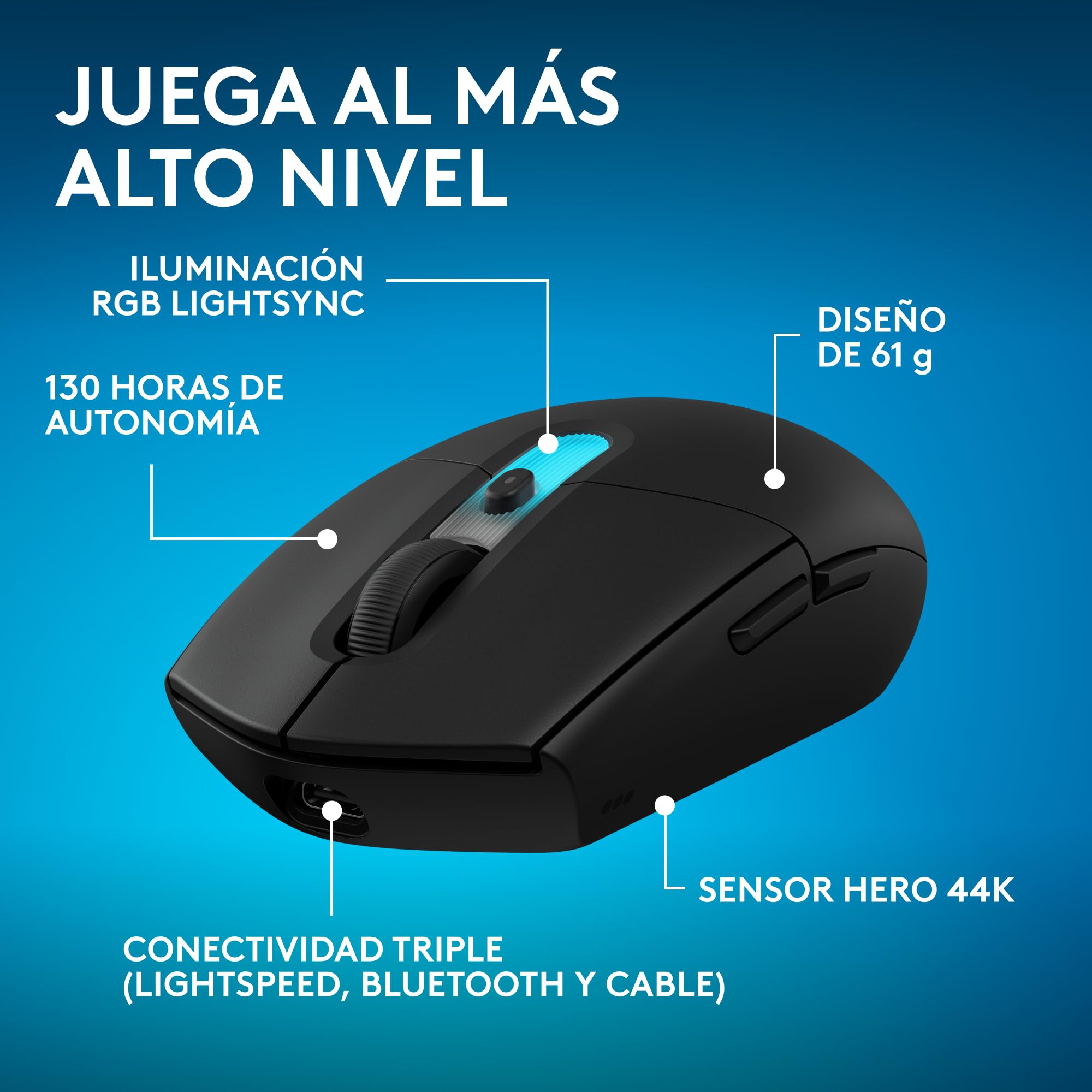 Logitech G G316 X 98 Teclado Gaming (ES) + G305 X Superlight Ratón - Negro