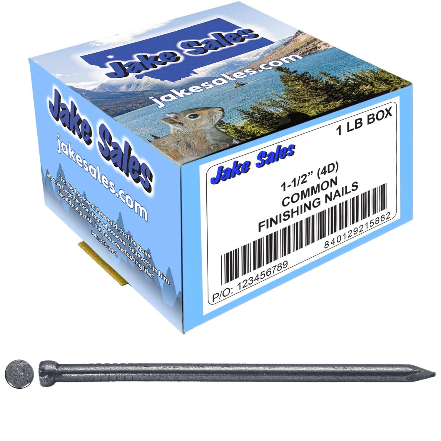 1-1/2 Inch (4D) Bright Finish Finish Nails - 1 Pound ~ 560 Nails