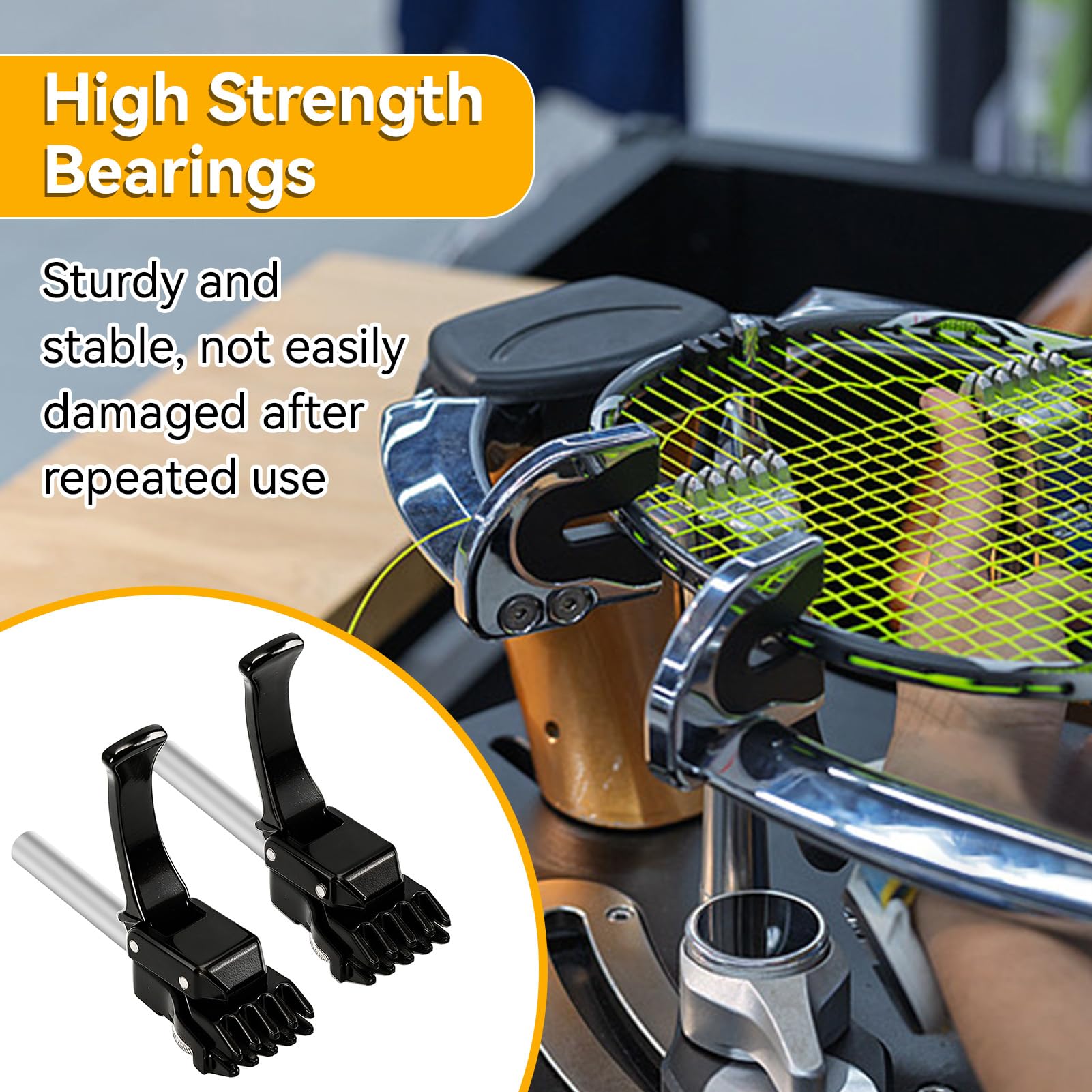 HERCHR 2 Stück Badminton Flying Clamp, Flying Clamp Tennis Flying Clamp Für Badminton Besaitungsmaschine Schwarz Tennis Besaitungswerkzeuge