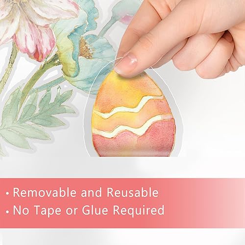 Miniatura 6 de Mfault Cristo ha resucitado Pascua religiosa ventana se adhiere 9 hojas, calcomanías de vidrio para pared, diseño de Jesús resucitado, cruz de