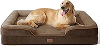 Vista 70 de Bedsure Camas ortopédicas para perros de gran tamaño – Cama lavable grande para perros y gatos, impermeable, cómodo sofá para perros con funda Negro