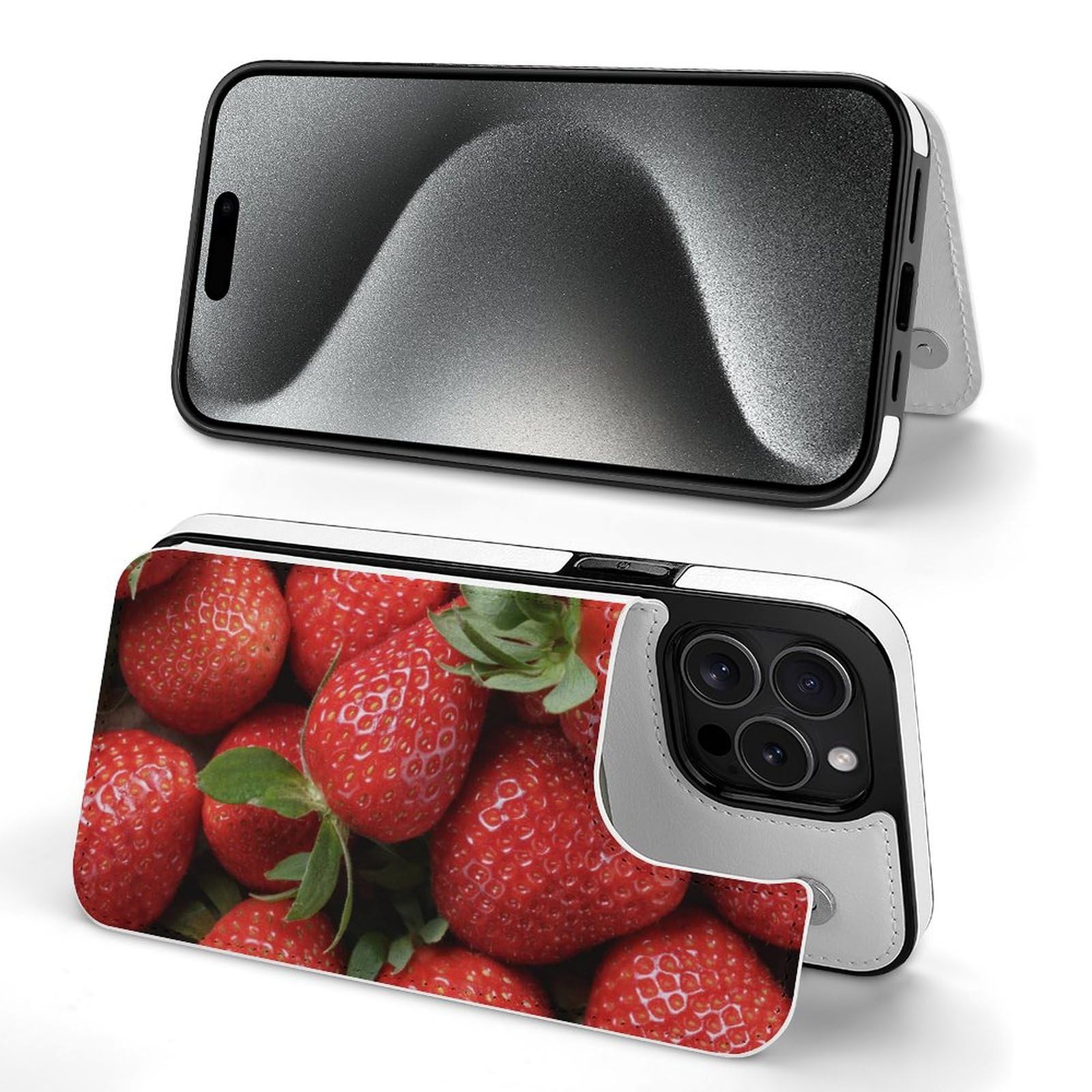 新品　ファミリア　超人気　スマホケース　iPhone15 イチゴ　赤　限定 Amazon.co.jp: iPhone 15 ケース 手帳型 イチゴ柄 いちご 苺