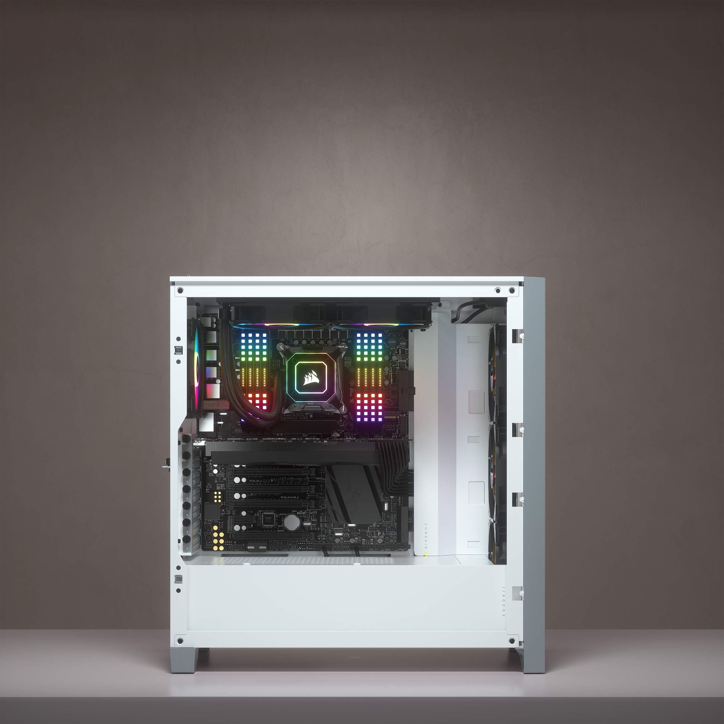Corsair CC-9011205-WW Case Atx Mid Tower con Vetro Temperato, Ampio Spazio Interno, Bianco