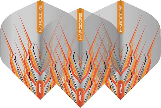 RED DRAGON Peter Wright Snakebite Hard Mohawk Hardcore Dart Flights - 3 Sets Per Pack (9 Flights in Total)