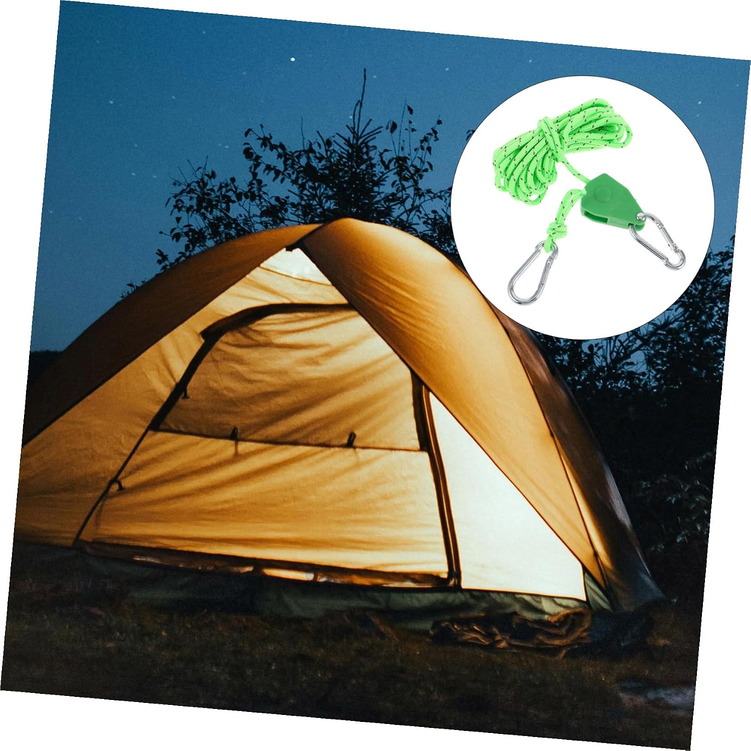 UPKOCH Tent Windproof Rope Tent Rope Tightener Buckles Wind Rope for Outdoor Awning Tie Down Straps with Hooks image 4