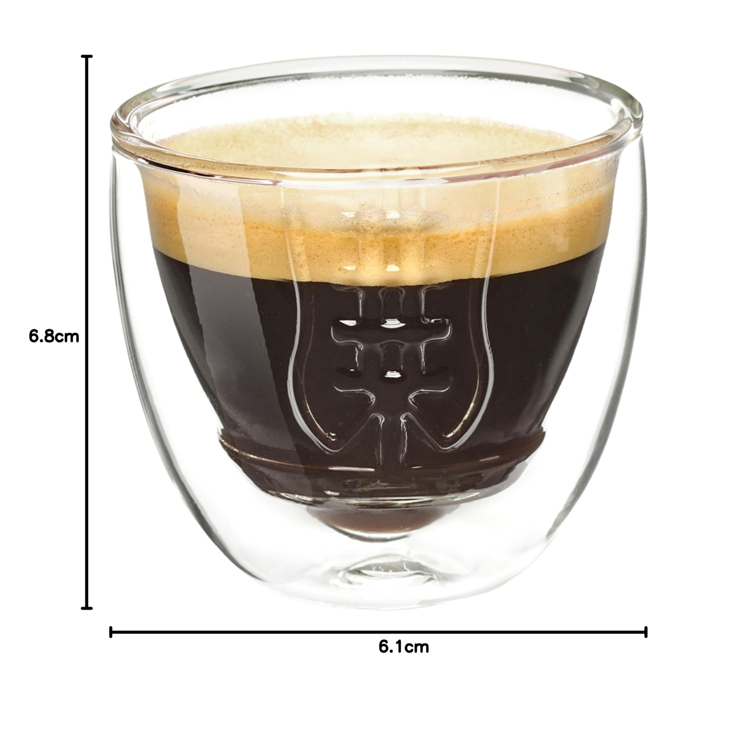 40YARDS American Football szklanki do espresso/filiżanki do espresso (2 x 100 ml) – szklanki borokrzemowe o podwójnych ściankach – szklanki do piłki nożnej jako dekoracja na imprezy piłkarskie