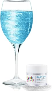 Sweets & Treats Boutique Gender Reveal Decorations Edible Glitter for Drinks, Magical Ideas, Surprise Boy or Girl Sprinkles as Drink Brew Glitter, Baby - Blue