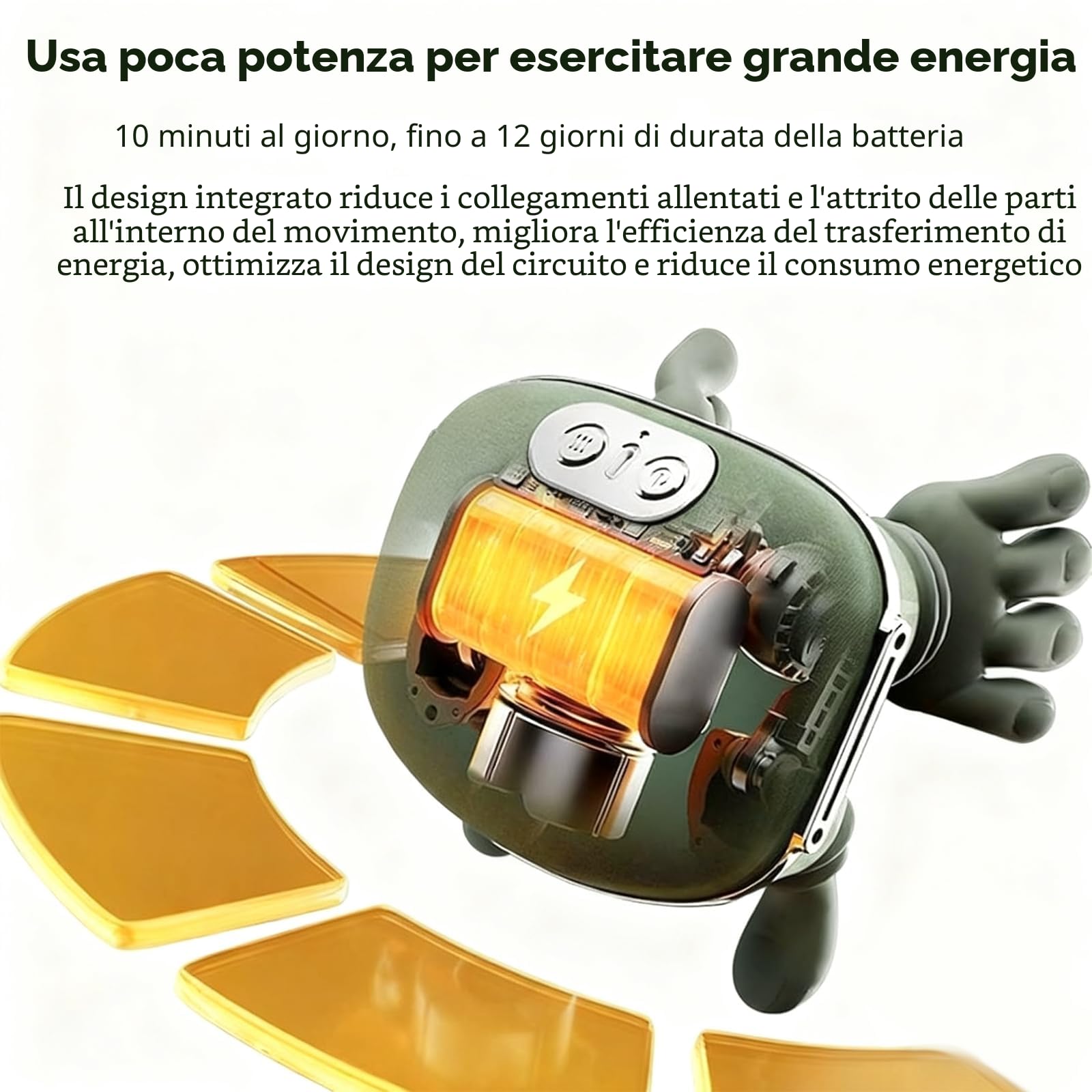 Massaggiatore per collo 4D senza fili, massaggio collo e cervicale, massaggiatore mani 4D, 3 livelli di massaggio e 2 livelli di temperatura, massaggiatore per collo con calore, regalo per familiari e