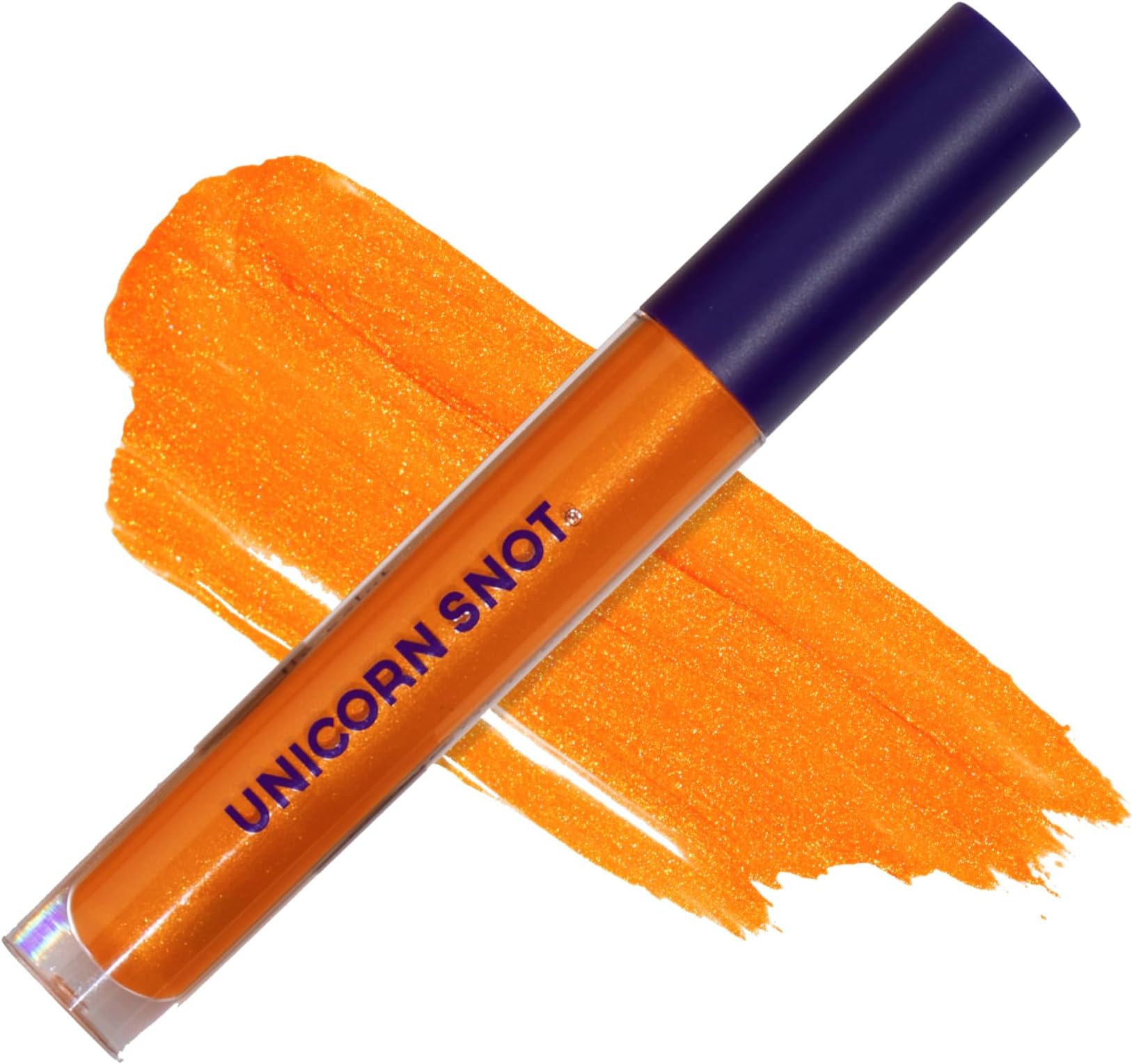 UNICORN SNOT Liquid Metal Lip Paint - Metallic Lip Gloss - Non-drying, Long-lasting Liquid Lipstick, Intense Pigment Lip Color with Metallic Shimmer - Pride Accessories - Orange Lip Makeup (Blaze)