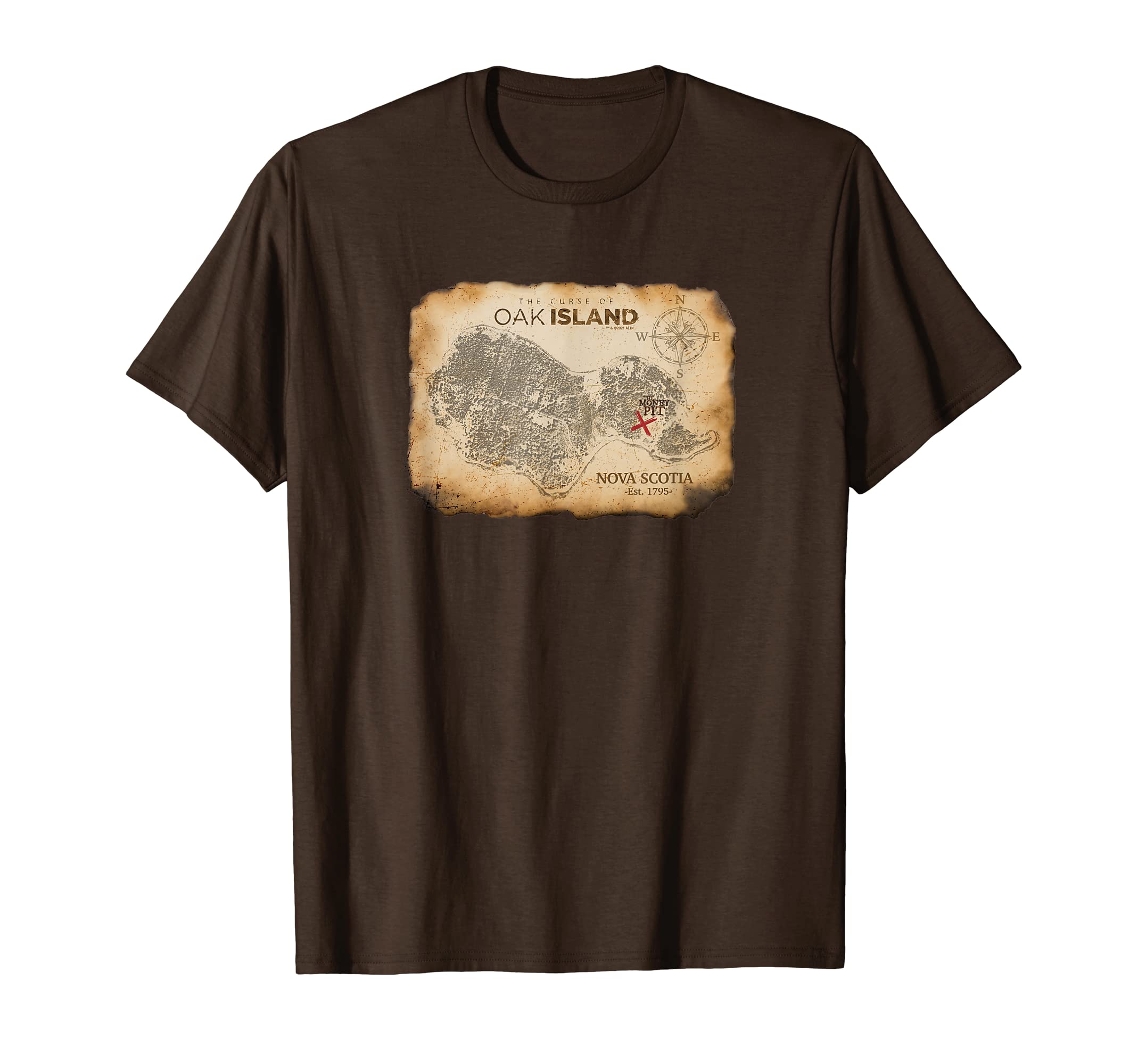 HISTORYThe Curse of Oak Island Treasure Map T-Shirt