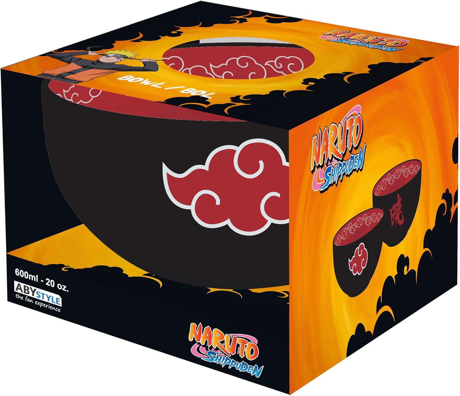 ABYSTYLE – Naruto Shippuden Akatsuki Bowl – Official Product – Capacity 600 ml – Resistant Ceramic – Microwave & Dishwasher Safe
