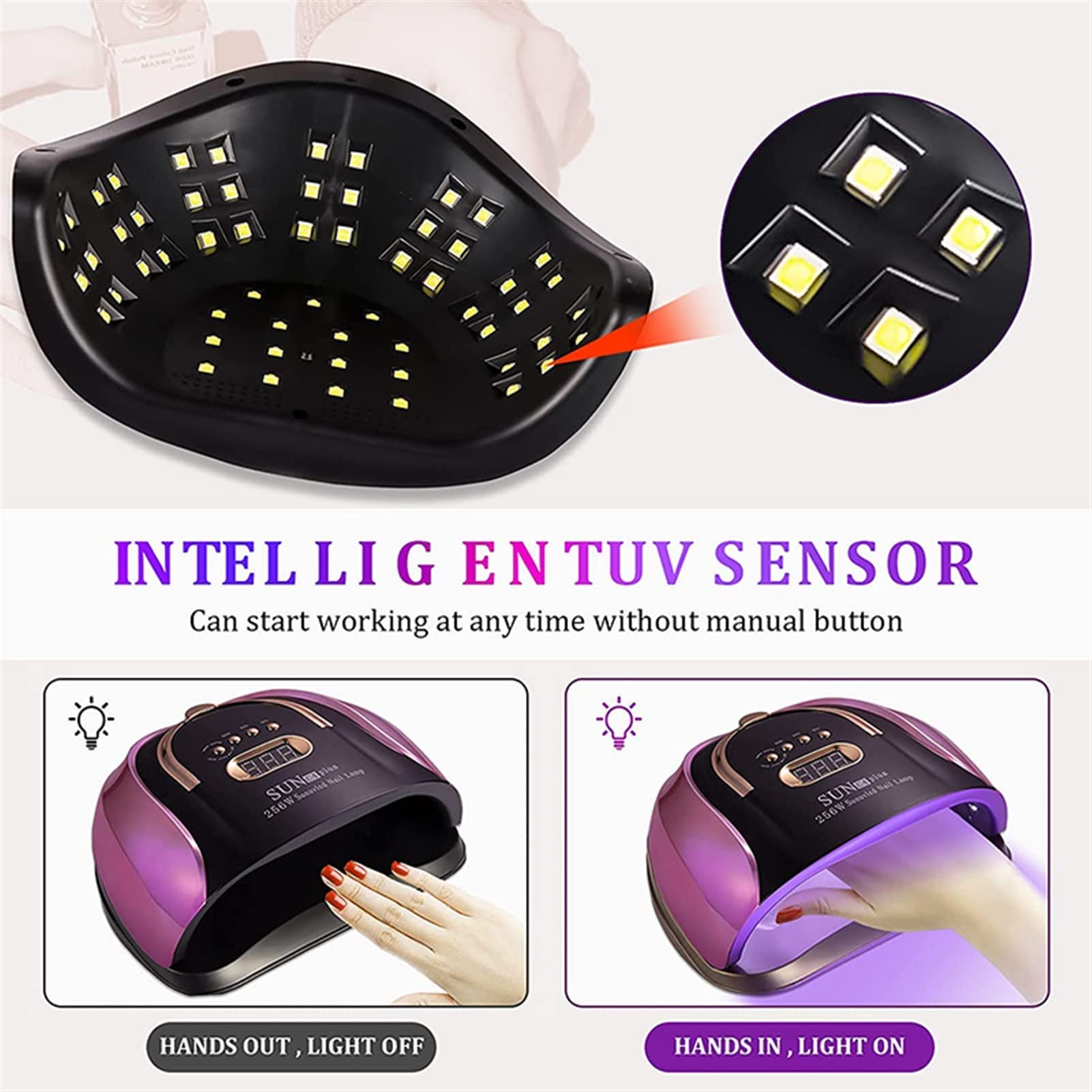 Amazon.co.jp: UV LEDネイルランプジェルネイルライトUVジェルネイル
