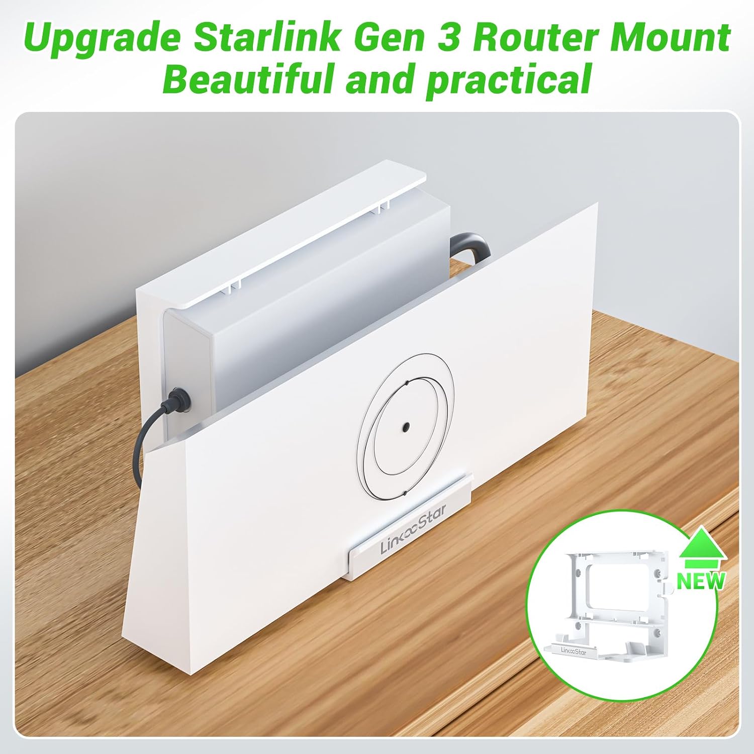 for Starlink Gen3/4X Router Mount,Standard V3/4X Router Wall Mount for Starlink Mesh Router Power Supply Mounting Kit Accessories
