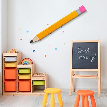 Yousoontic 31.5 Inch Giant Pencil Classroom Decorations Back to School Wooden Jumbo Pencil Wall Art Preschool Kindergarten Welcome Back Classroom Decor for Door Wall Bulletin Border