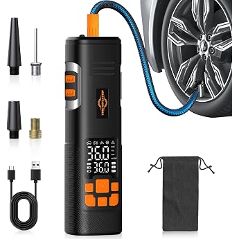 Tire Inflator Portable Air Compressor, Cordless Air Pump for Car Tire 150PSI, Ba