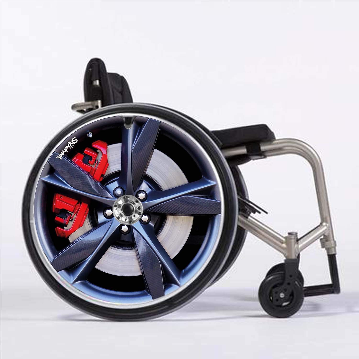 Cubre Radios Silla de Ruedas (Par) para Aro Impulsor 53,51 a 54,50 cm de Diámetro Exterior con Fijaciones Planas - Enjoliveur Jaguar