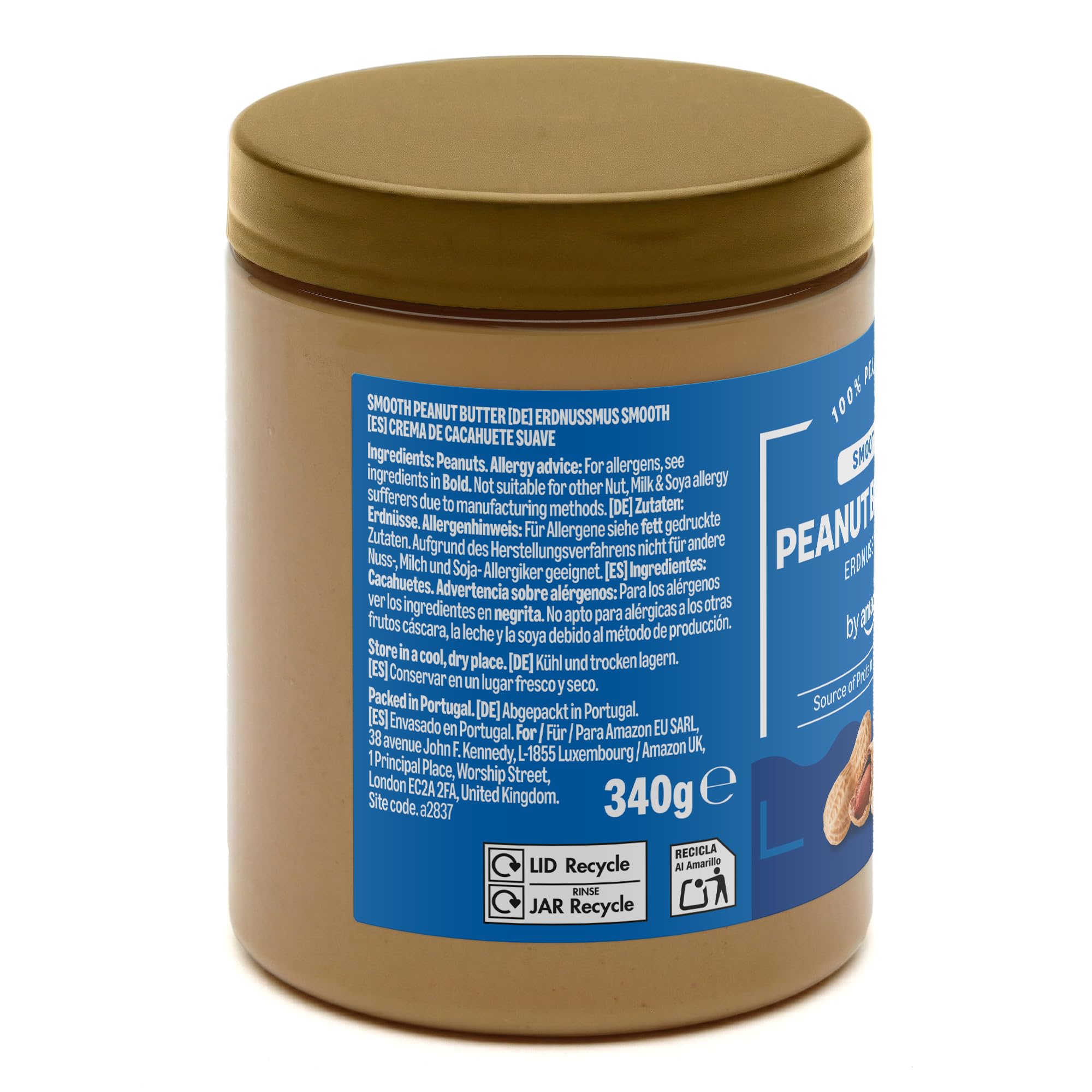 by Amazon Crema De Cacahuete Suave, 340g