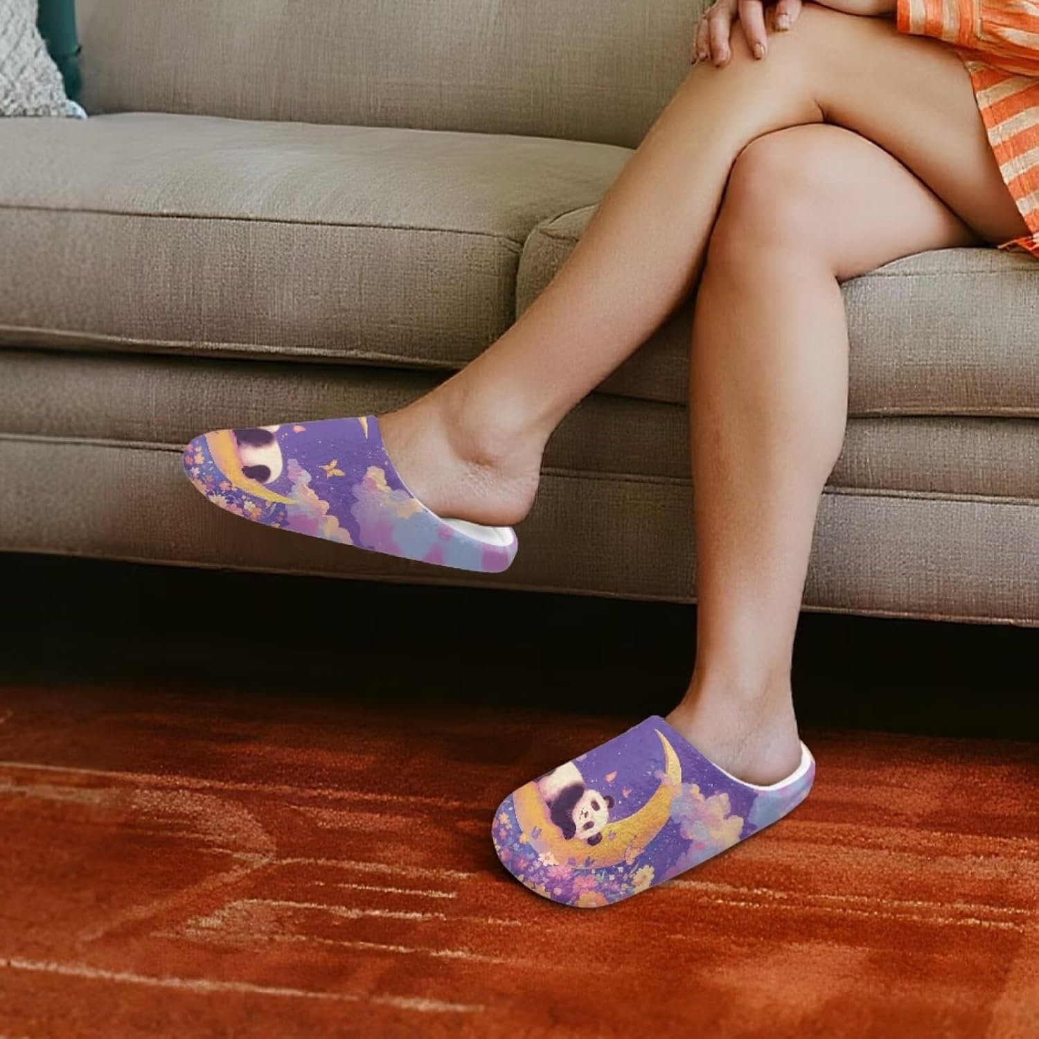 Spa Slippers for Guest Bedroom Slippers Women Non Disposable Lightweight House Shoes Closed Toe Indoor Shoes