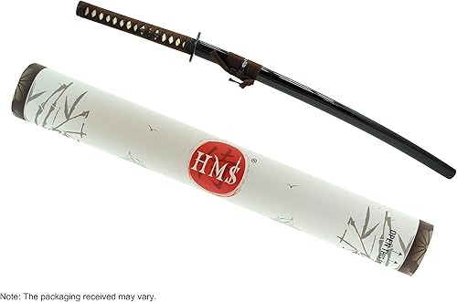 Miniatura 6 de HMS Samurai Katana Sword, Practical, Hand Forged, 1045 Carbon Steel, Heat TemperedClay Tempered, Full Tang, Sharp, Scabbard