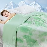 Vista 20 de Edredón refrescante de tamaño individual, mantas refrescantes de doble cara para durmientes calurosos, suave, transpirable, ligero, refrescante