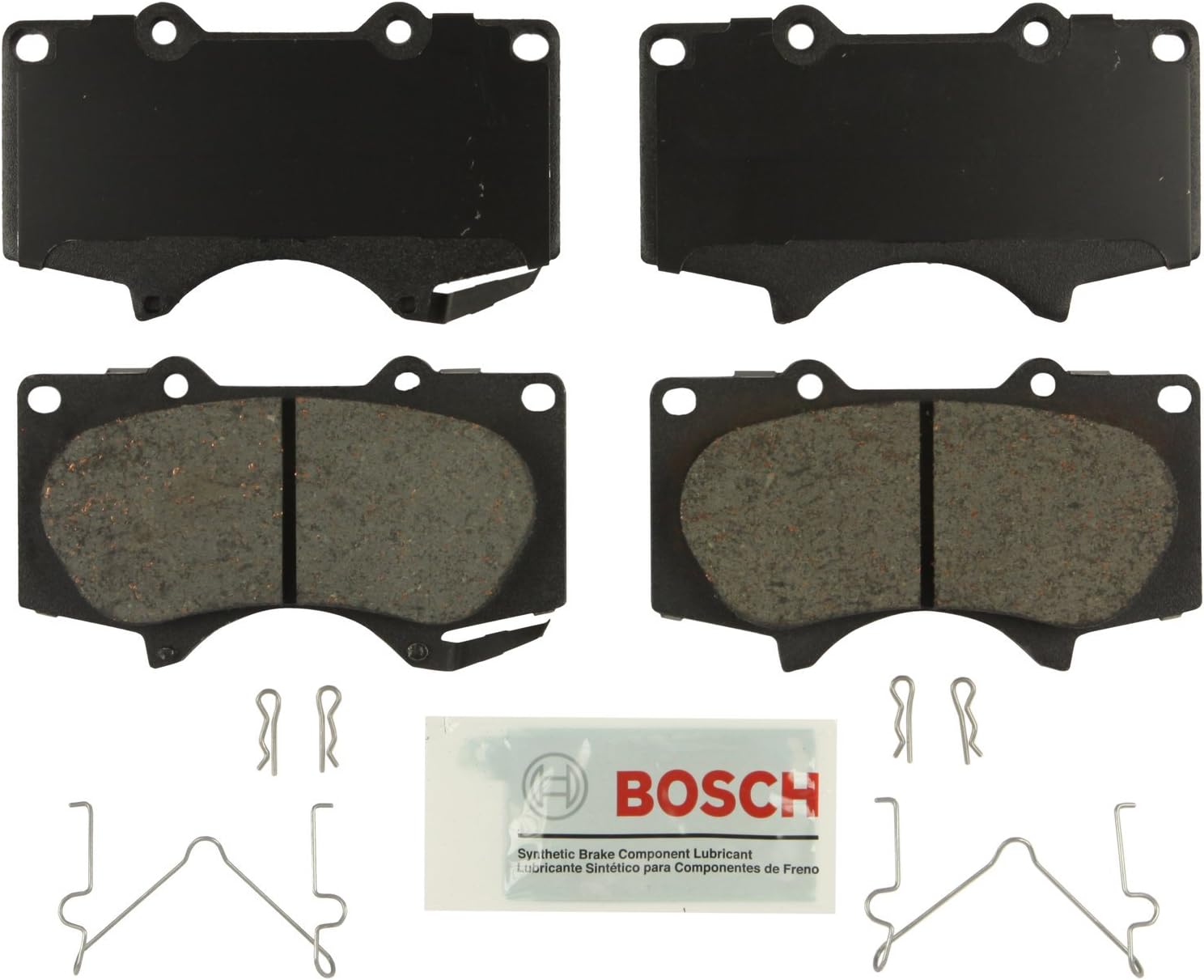 BOSCH BE976H Blue Ceramic Disc Brake Pad Set With Hardware - Compatible With Select Lexus GX460, GX470; Toyota 4Runner, FJ Cruiser, Sequoia, Tacoma, Tundra; FRONT