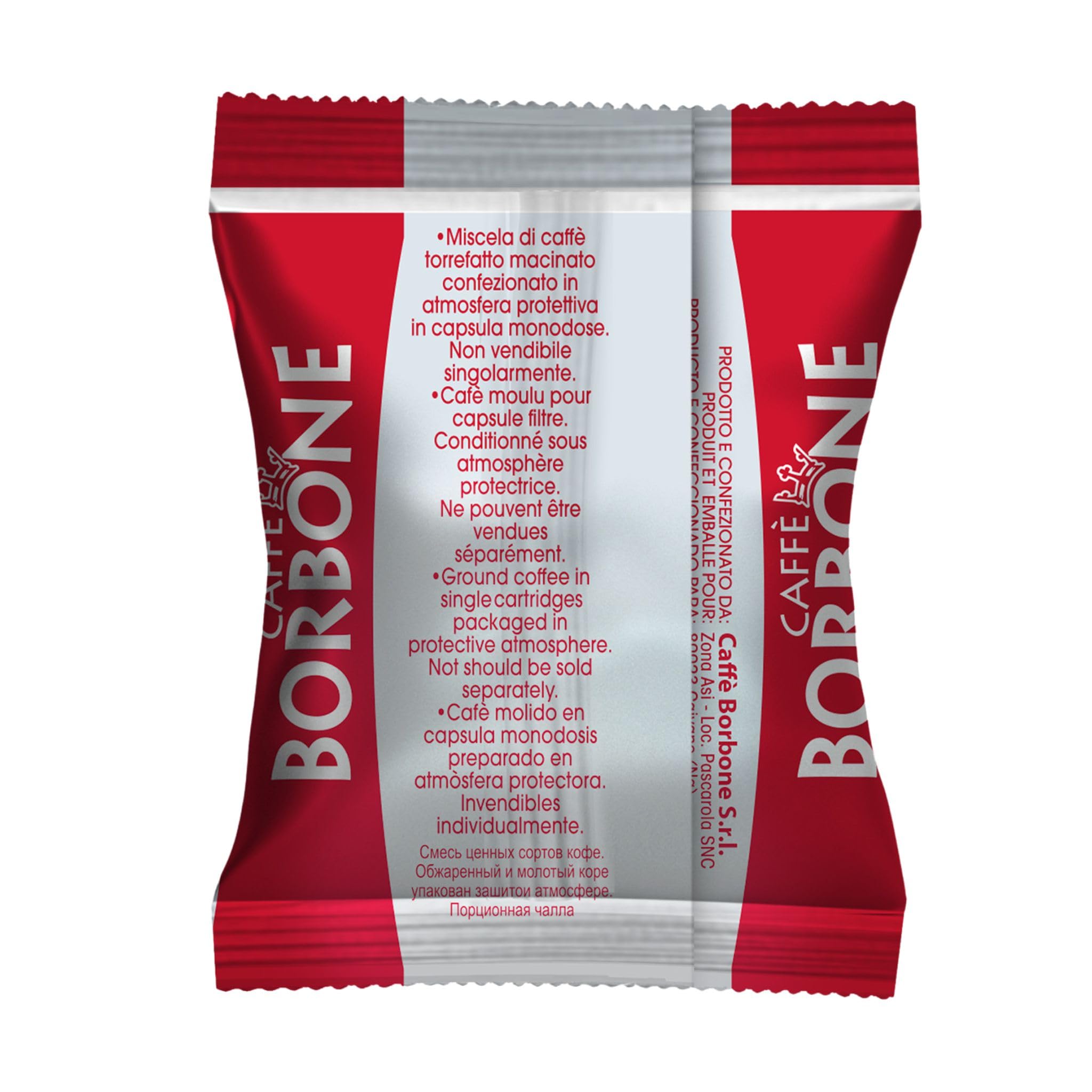 Caffè Borbone Respresso, Miscela Rossa - 500 Capsule - Compatibili con le Macchine ad uso domestico Nespresso®* (5 confezioni da 100)