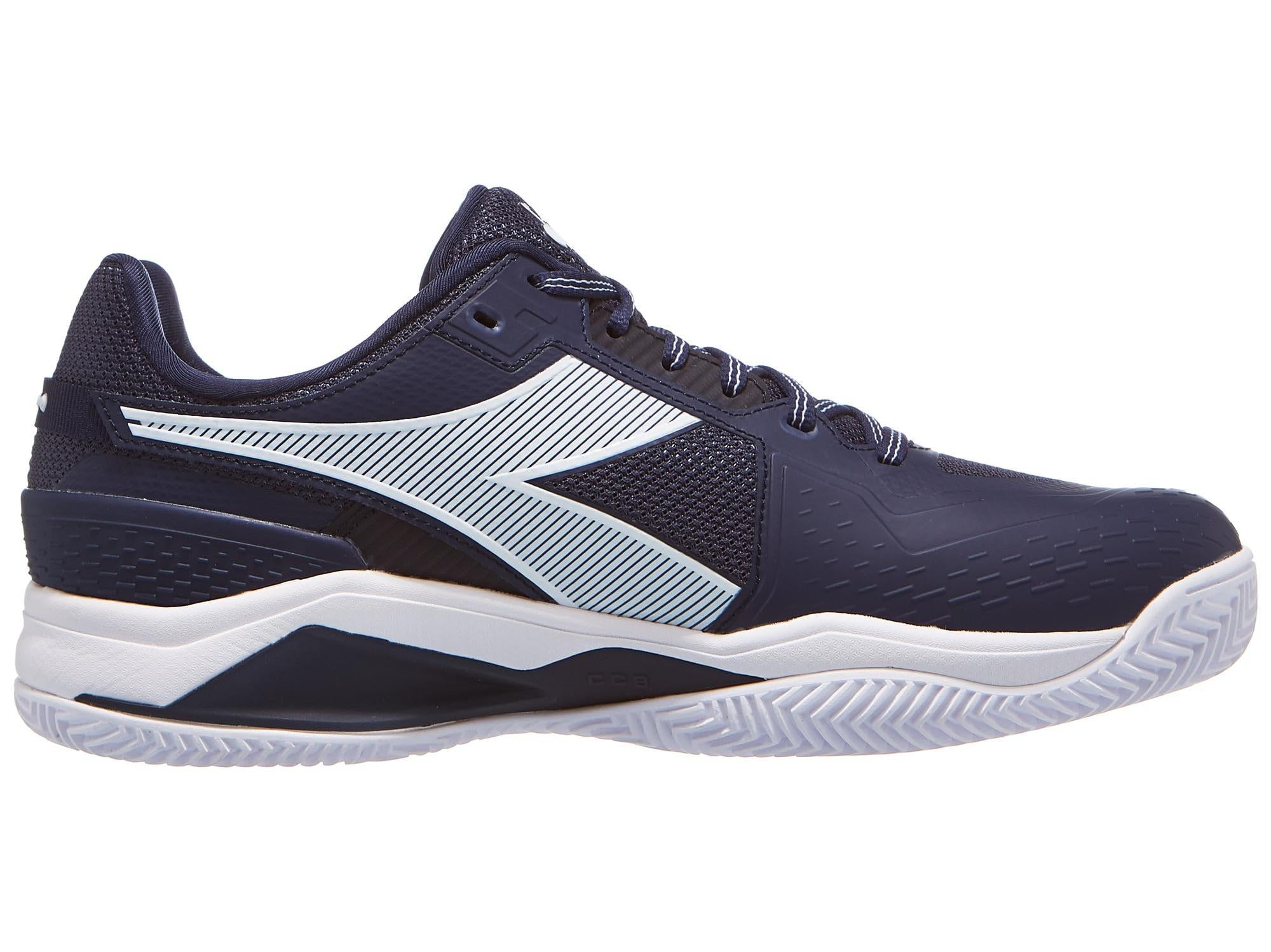 Diadora Men's Blushield Torneo 3 Clay Tennis Shoes Blue Corsair and White