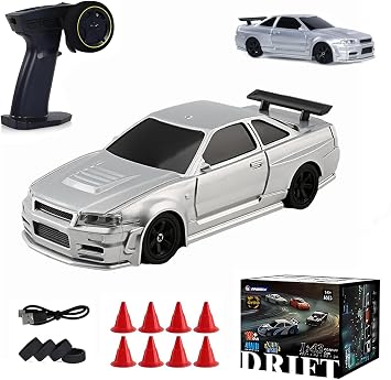 1/43 Scale Mini RC Drift Car 2.4G 4WD Full Proportion RC Electric Racing Drift Car Model Greatly Improve Stability and Control Gyro RTR Version