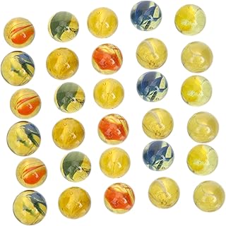 Kisangel Juguetes de mármol de Vidrio canicas cárdicas del Juego Juguetes de Perlas de Vidrio mármol mármol Bolas de Cristal canica de Vidrio colección de mármol Bolas de marmol
