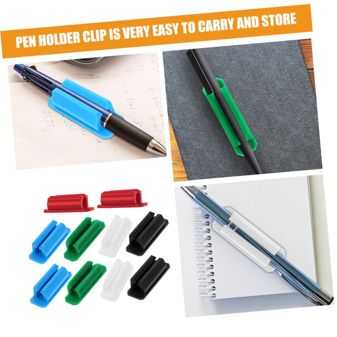 HOMSFOU 4 Sätze Stifthalter Selbstklebender Stift Organizer Für Den Schreibtisch Schulklammern Schreibwaren Bleistifthalter Für Den Schreibtisch Desktop Stiftklammer 10 Stück * 4