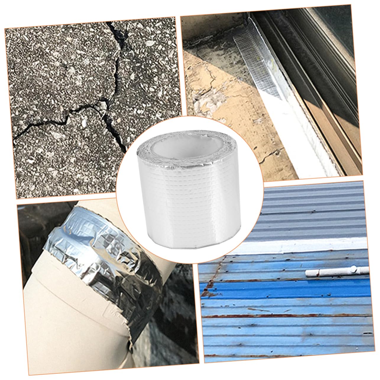PRETYZOOM 1Roll Self Adhesive Roof Tape Aluminum Foil Leak Sealer for Waterproofing and Gap Sealing Roofs Easy Application and Decorative