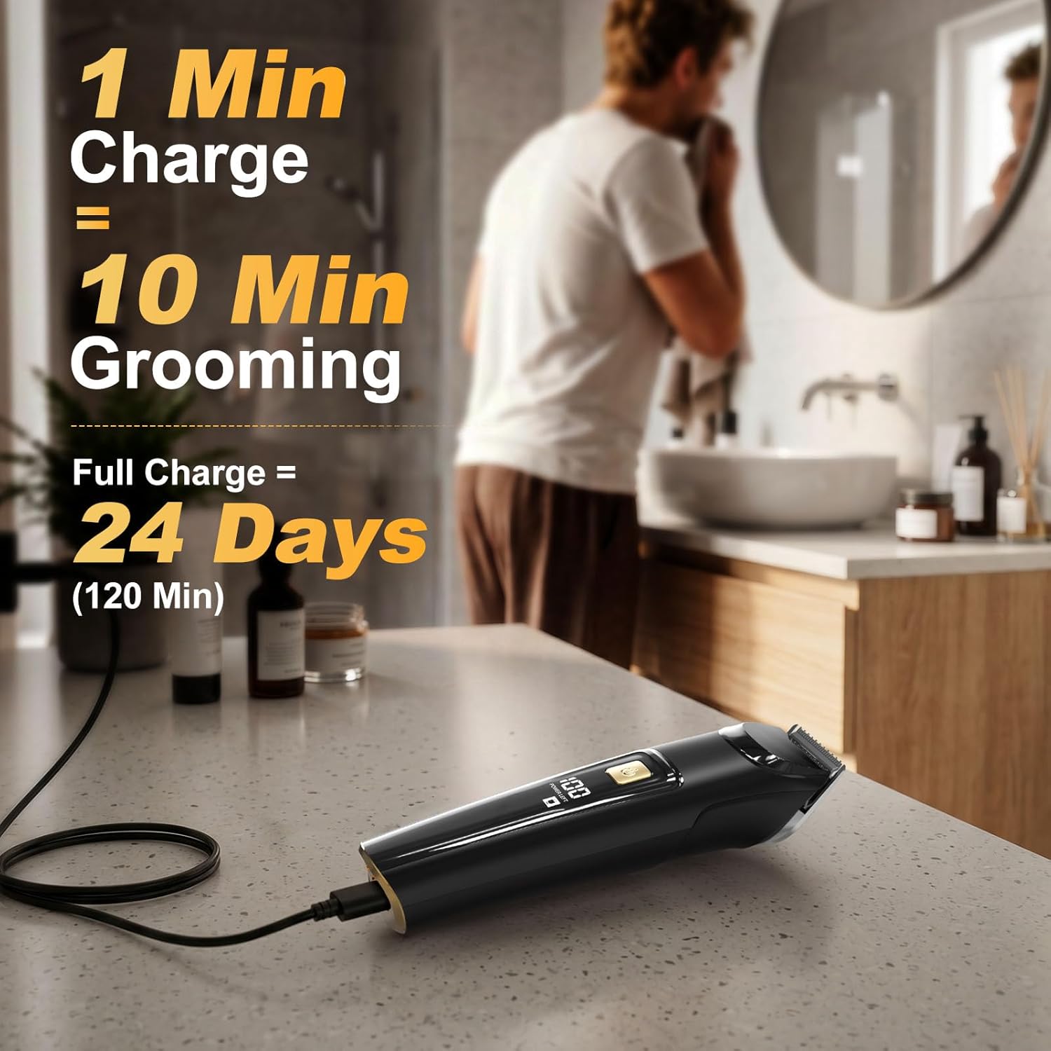 Beard Trimmer for Men, All-in-One Electric Razor & Hair Clipper, Waterproof Cordless Mustache Grooming Kit, Rechargeable Beard Hair Nose Ear & Body Trimmer, Face Shaver, Gifts for Men Husband Father