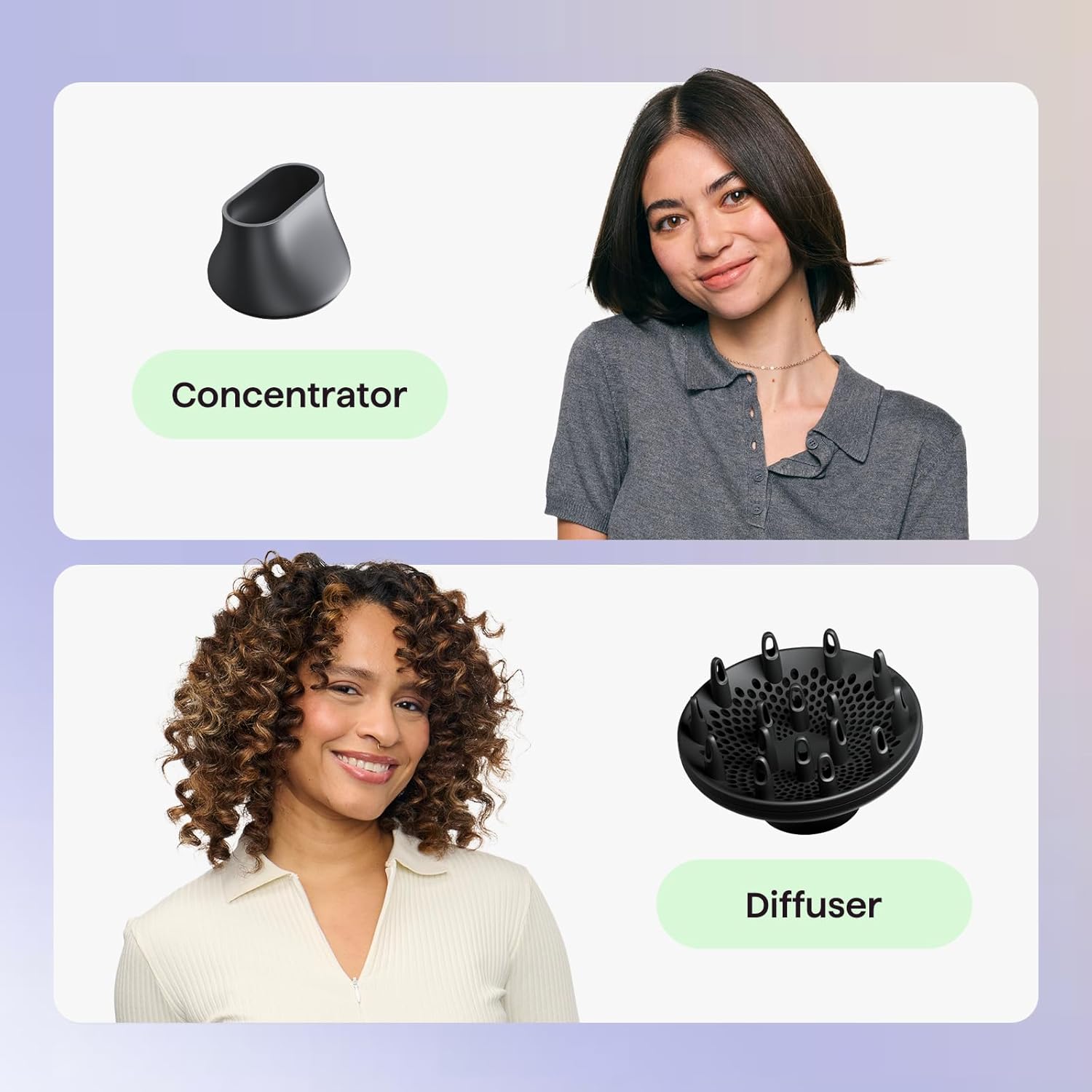 Wavytalk Portable Hair Dryer with Diffuser, Foldable Mini Hair Dryer with Lightweight Design, 1600W Small Hair Blow Dryer with Diffuser for Curly Hair Fast Drying, Rose Pink - Image 5