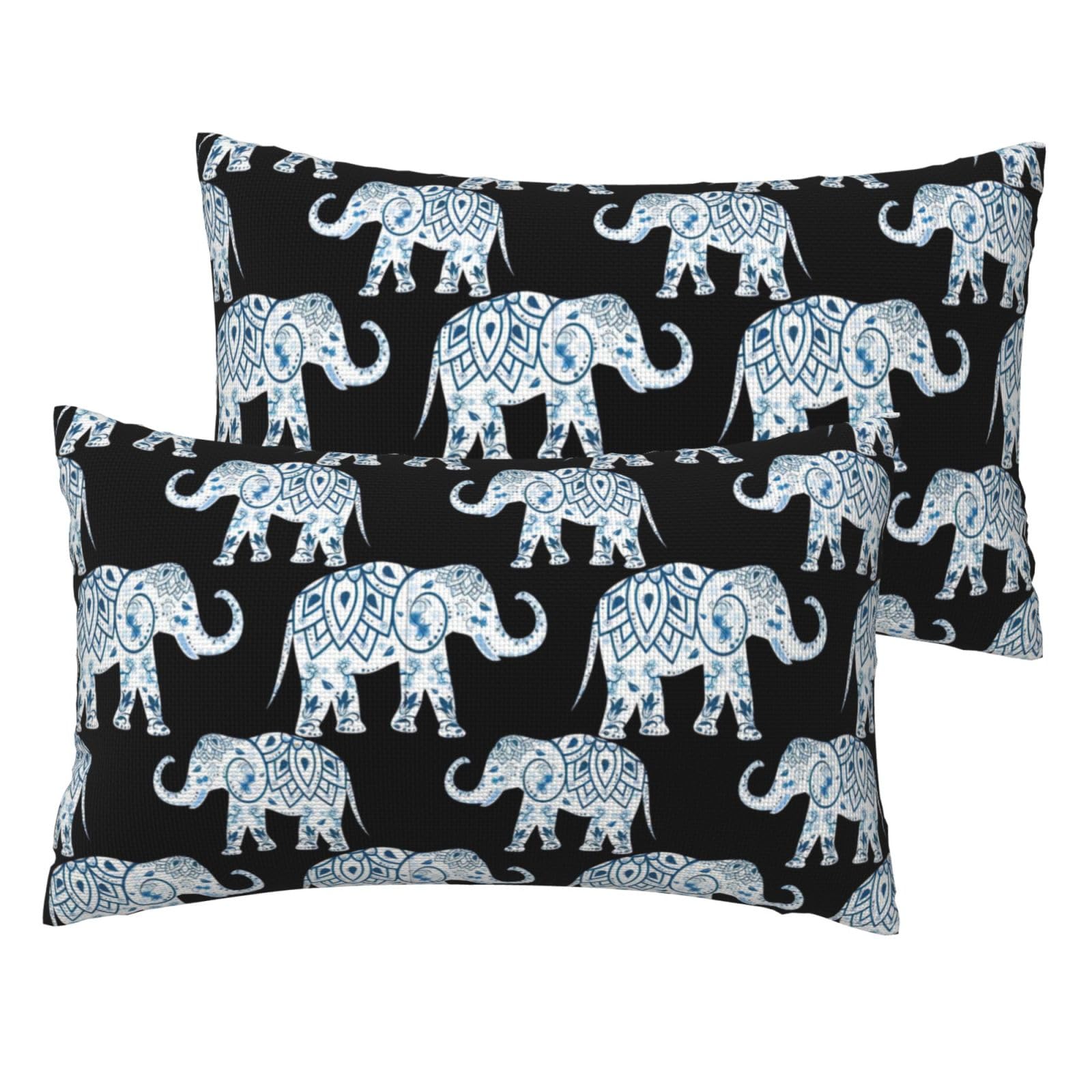 Taies d'oreiller éléphant aztèque pour une chambre apaisante