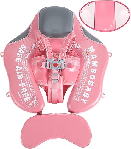 Miniatura 165 de Mambobaby Flotador de natación para bebé con toldo sólido para piscina, entrenamiento de natación, flotadores de agua sin aire, flotador de agua