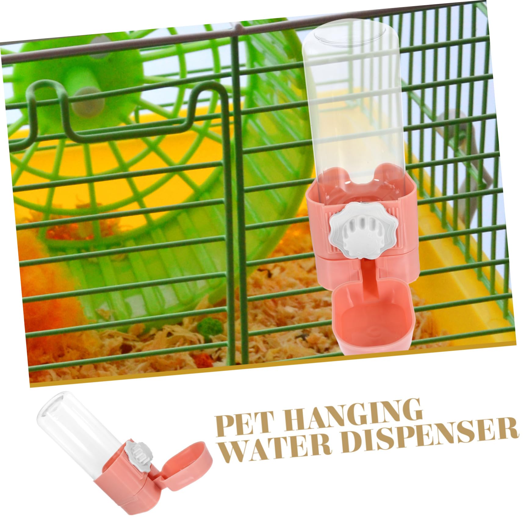 INOOMP 3piezas Botella De Agua para Hámster y Conejos Dispensador Automático De Agua Accesorio Colgante para Mascotas Bebedero Limpio y Compacto para Hogar y