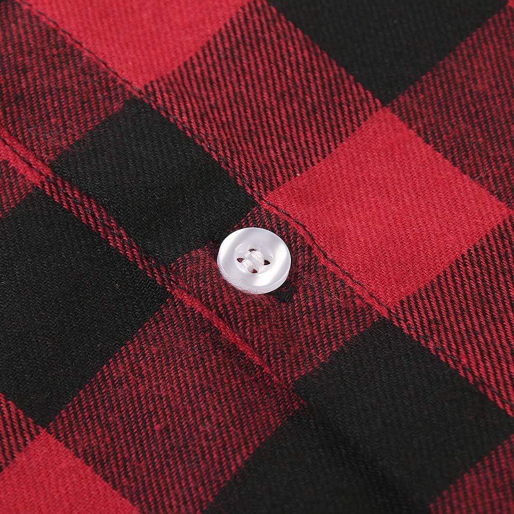 Boys Flannel Shirt Toddler Buffalo Plaid Shirt Long Sleeve Button Down Shirts Kids Casual Tops - Image 4