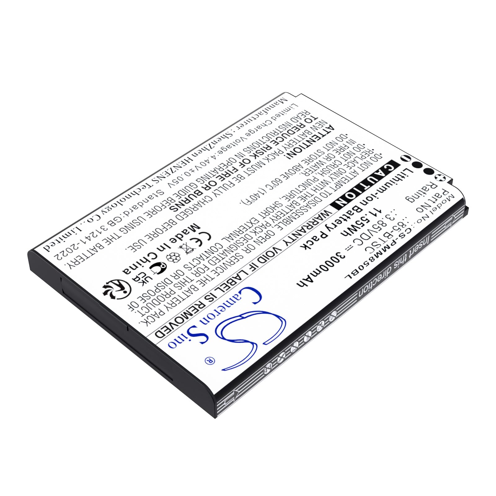 TCTK Akku 3000mAh Kompatibel mit [Point Mobile] PM85, PM90 Ersetzt 85-BTSC