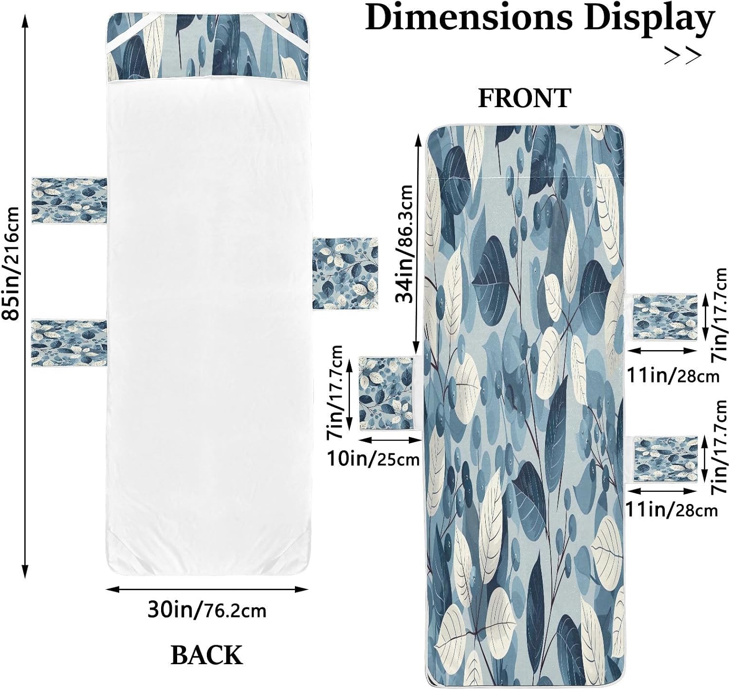 FRMG Blueberry Leaves Patio Chaise Lounge Covers Beach Chair Cover Beach Chair towel lounge chair towel cover A0900471a