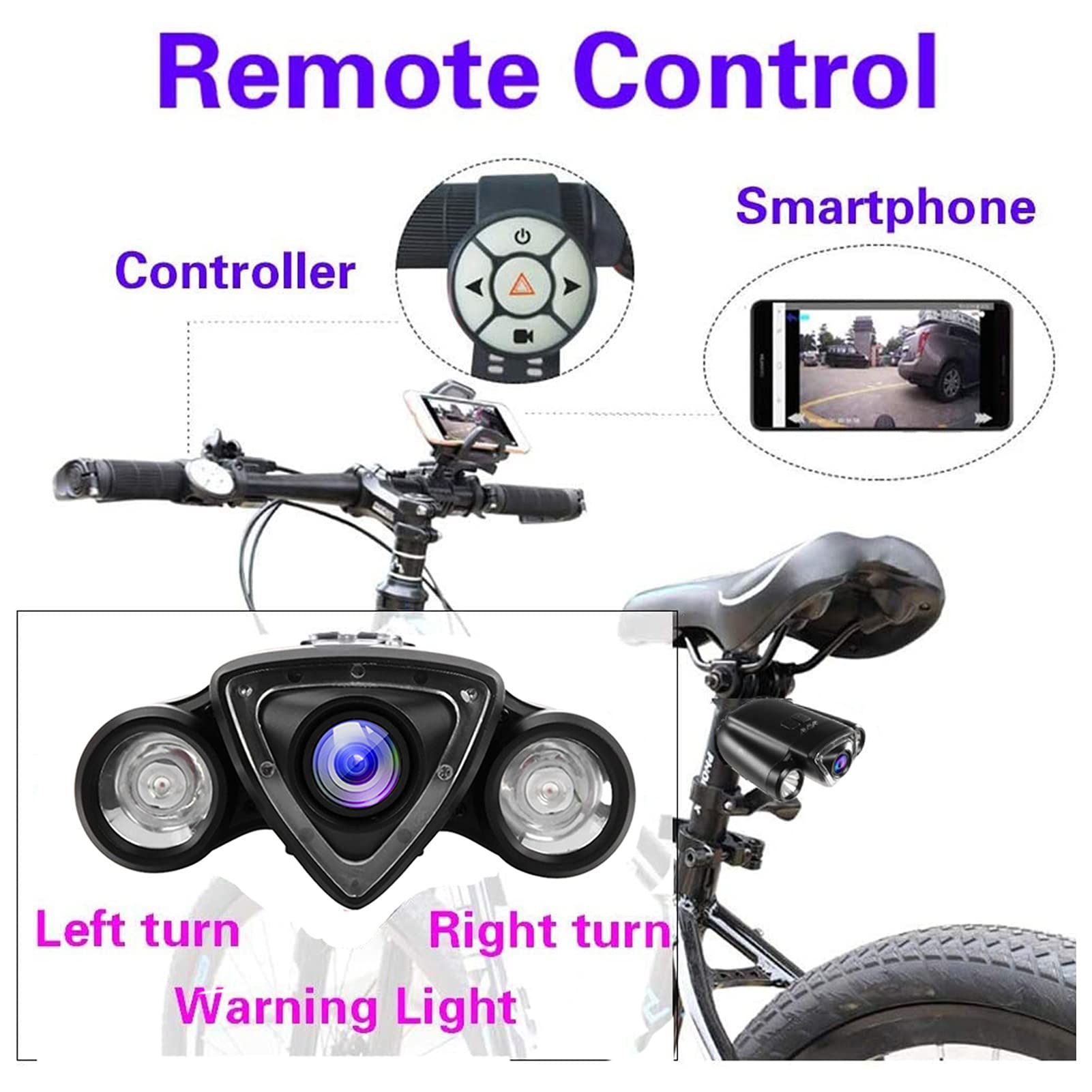 Fanale Posteriore Bici Con Indicatori Di Direzione - Ricaricabile E Telecomando - Foto 3