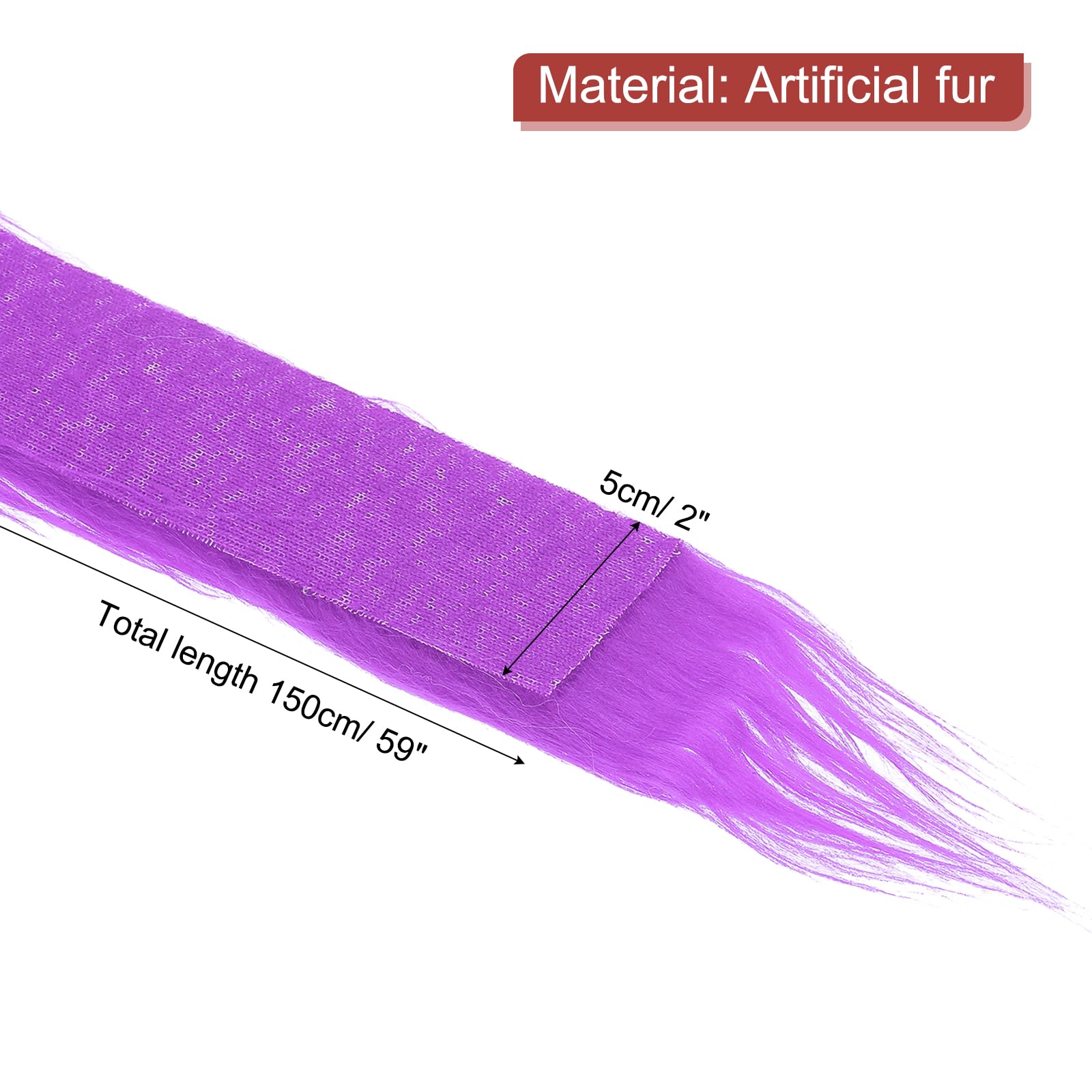 PATIKIL Plush Faux Fur Fabric Precut Strips - Image 2