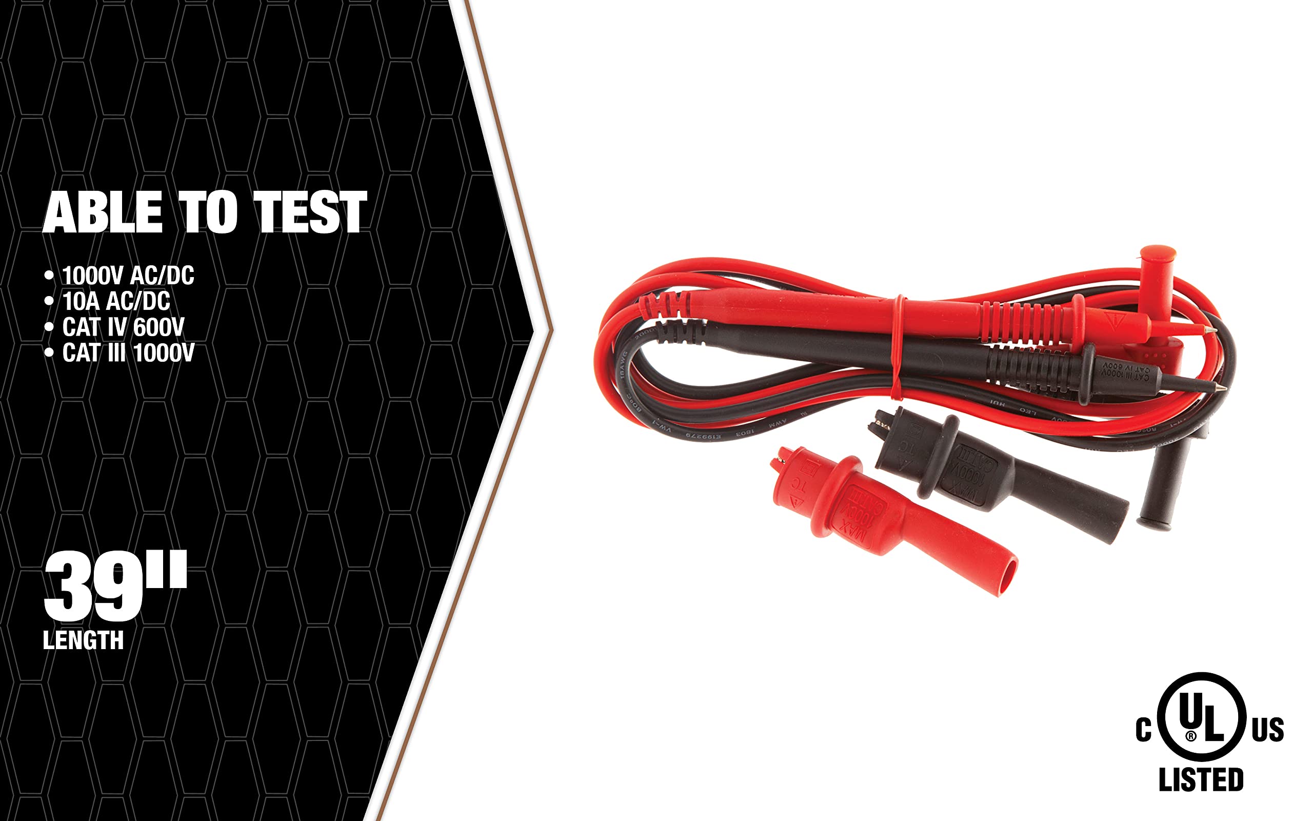 Southwire Tools & Equipment 60010S Cables de prueba de repuesto con pinzas de cocodrilo